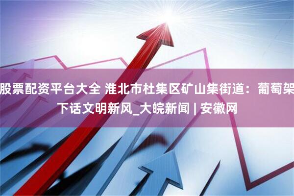 股票配资平台大全 淮北市杜集区矿山集街道：葡萄架下话文明新风_大皖新闻 | 安徽网